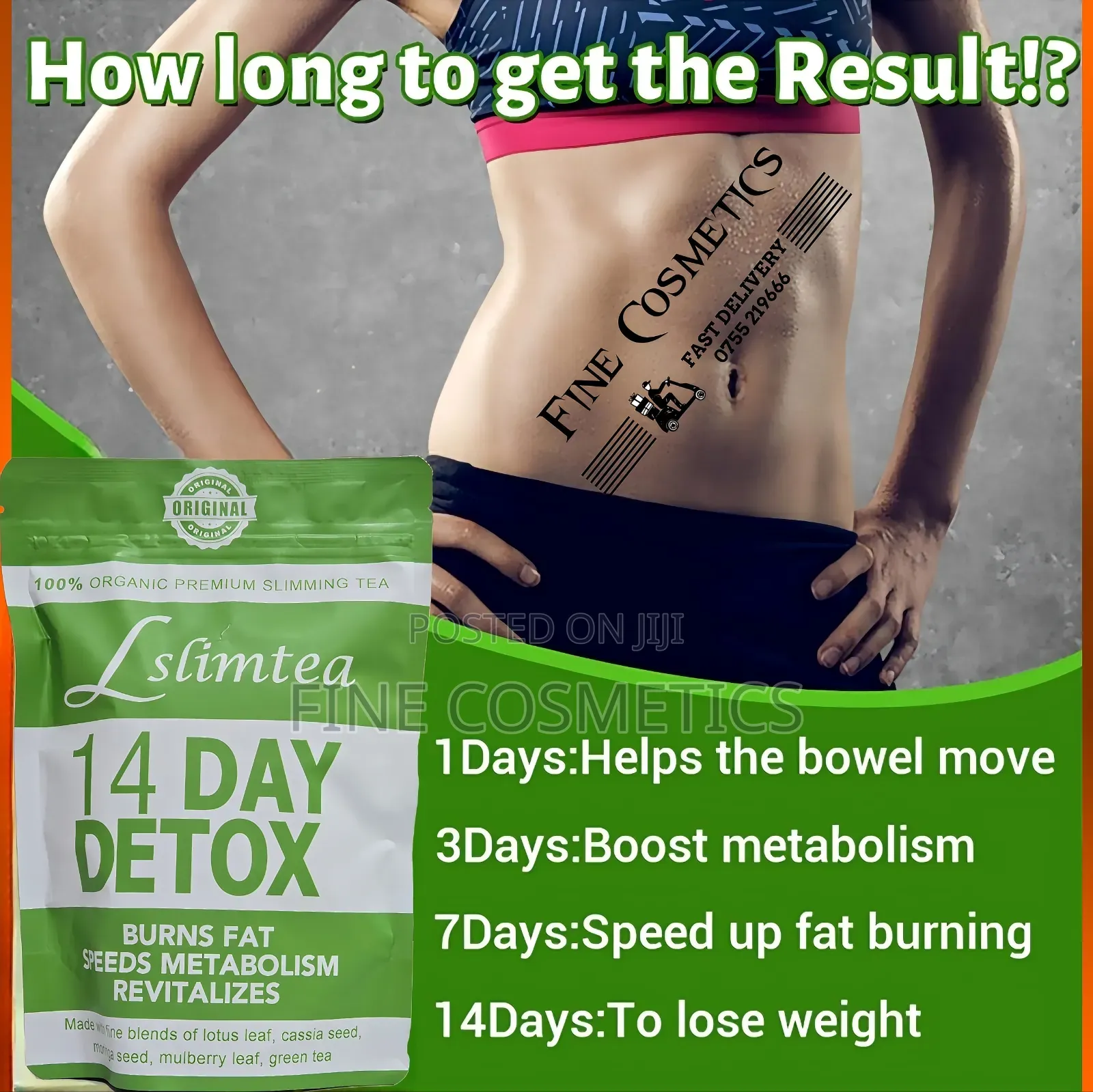 L SLIM, Weight Loss Slimming And Detox Fat Tea And Capsules