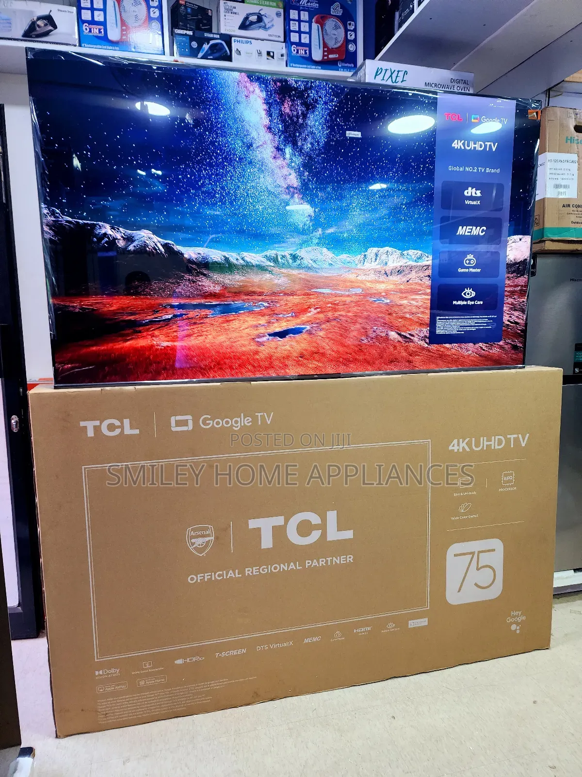 UDH4K TCL HDR10 Google Tv 75inches
