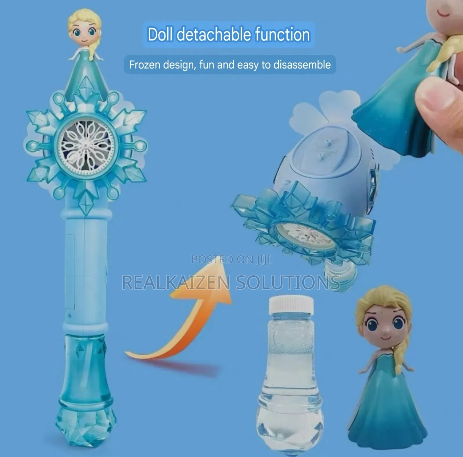 DISNEY Princess Frozen Windmill Magic Bubble Wand Elsa Toy