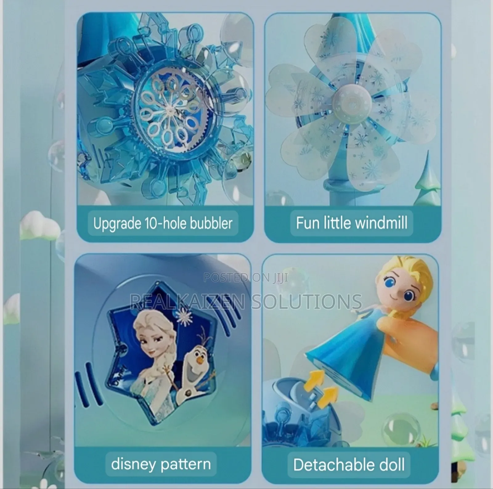 DISNEY Princess Frozen Windmill Magic Bubble Wand Elsa Toy