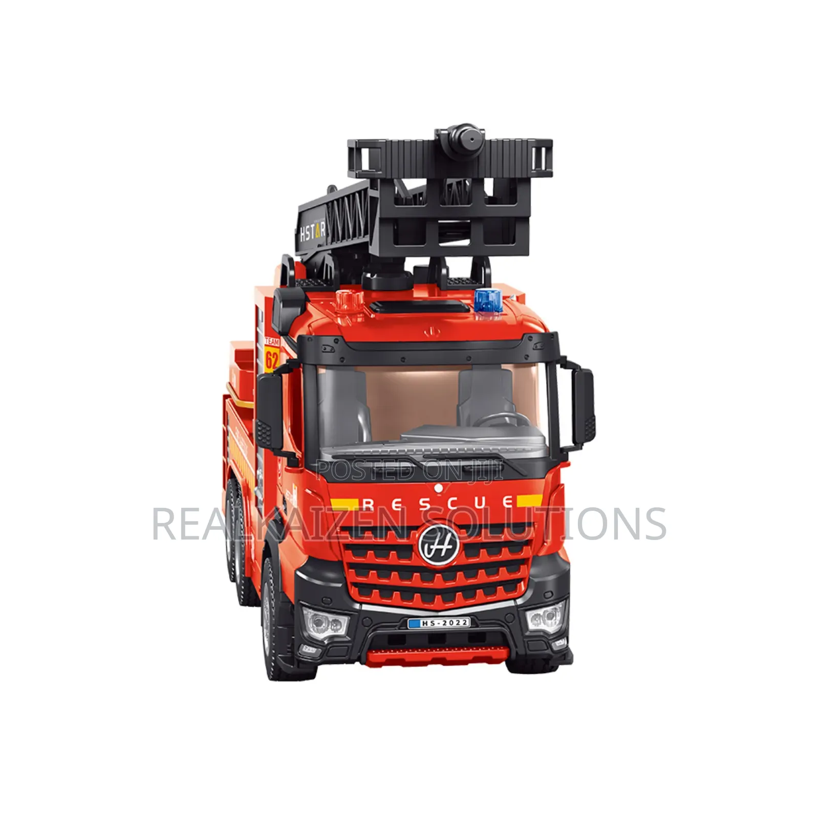 11ch Remote CTRL Fire Truck Ladder With Water Spray Sounds
