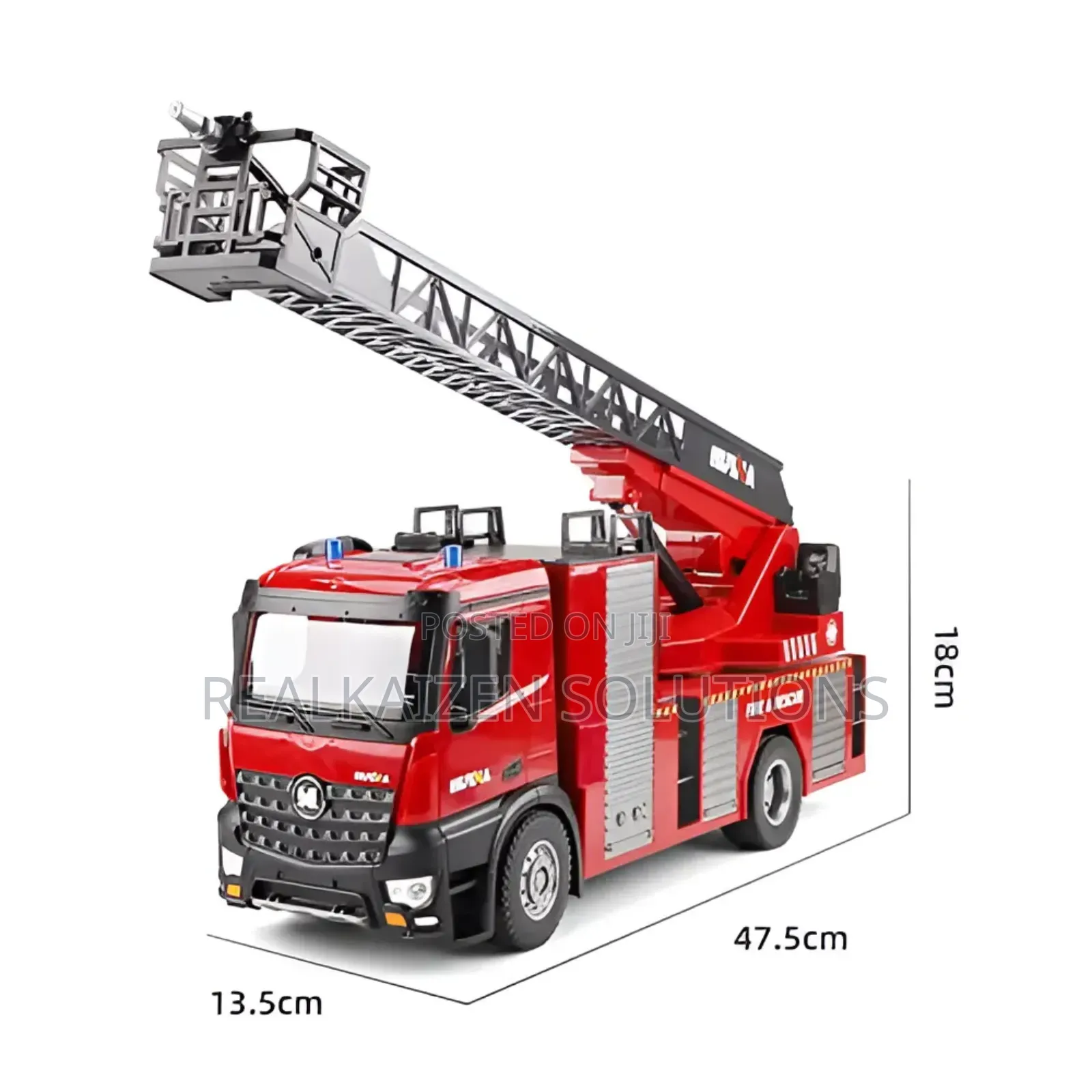 11ch Remote CTRL Fire Truck Ladder With Water Spray Sounds