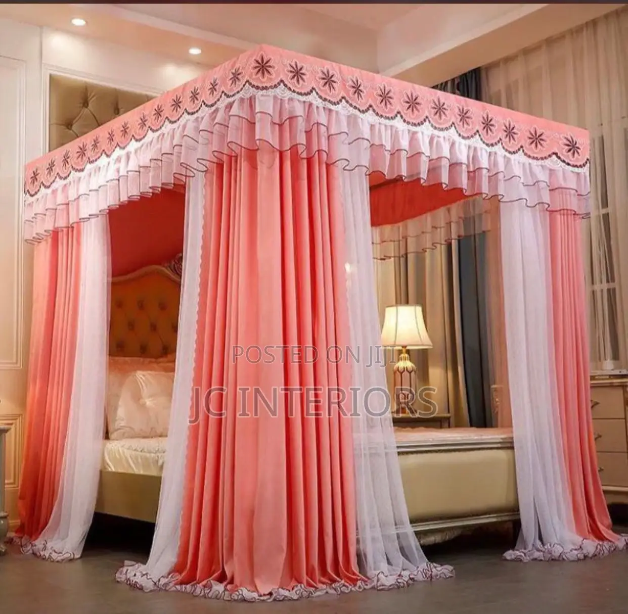 Mosquito Net With Curtains - Strong Poles
