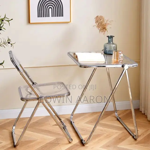 Foldable Acrylic Table SHD Chair Set