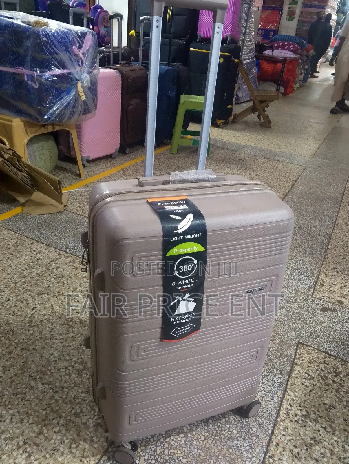 Rubber Plastic Suitcases. Medium. ( Gray)