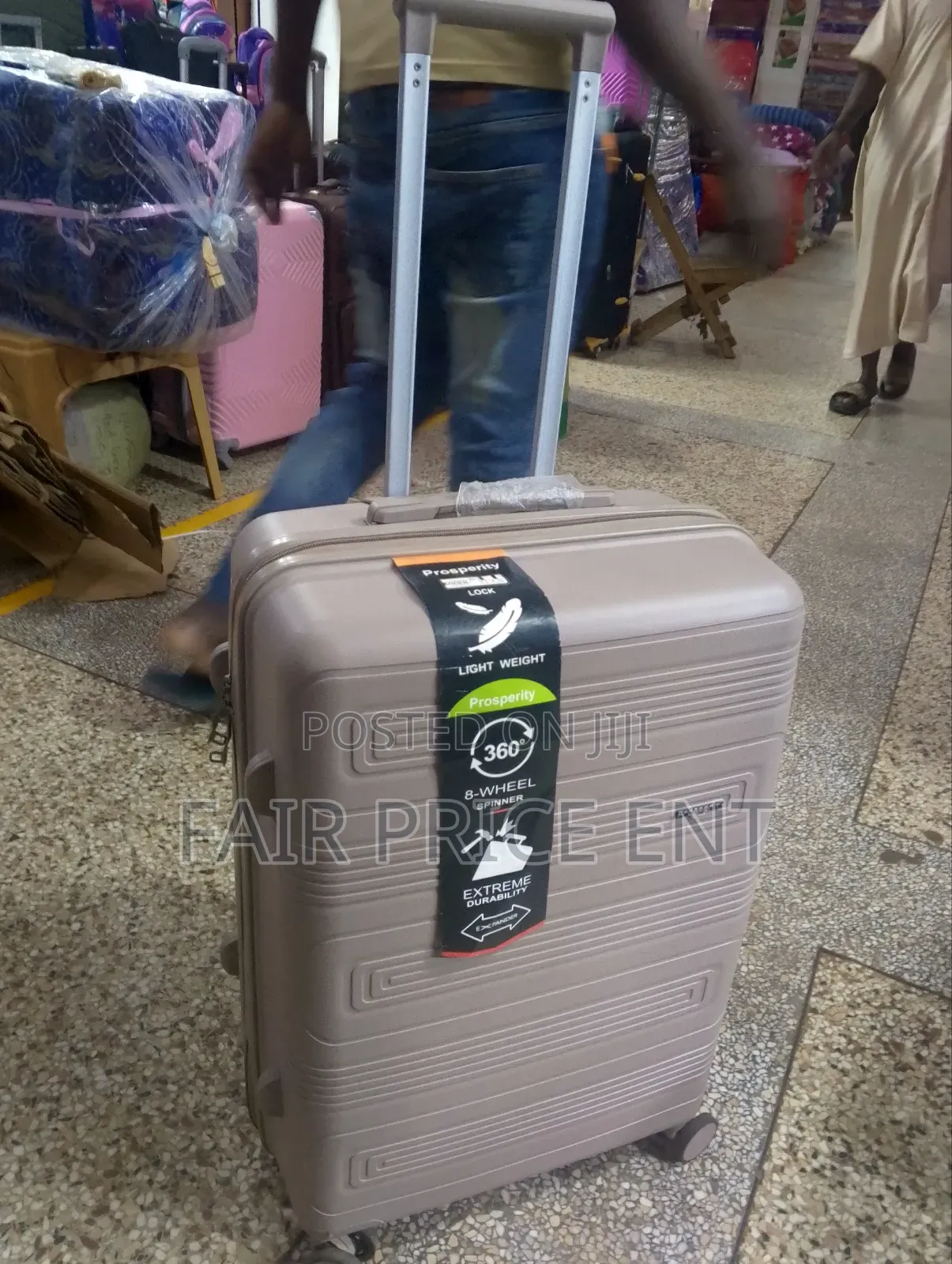 Rubber Plastic Suitcases. Medium. ( Gray)