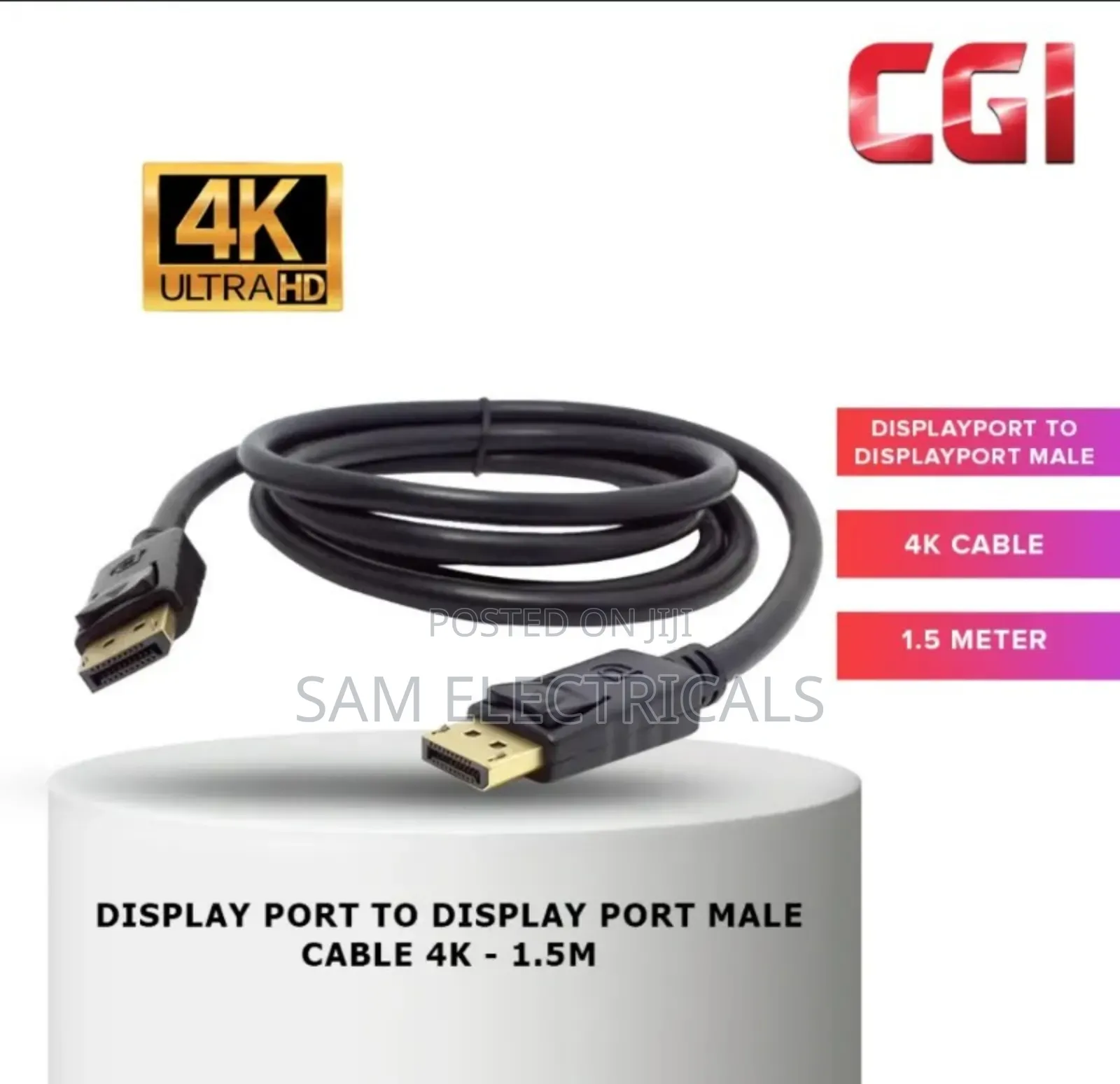 Display Port to Display Port Cable (Dp to Dp Cable