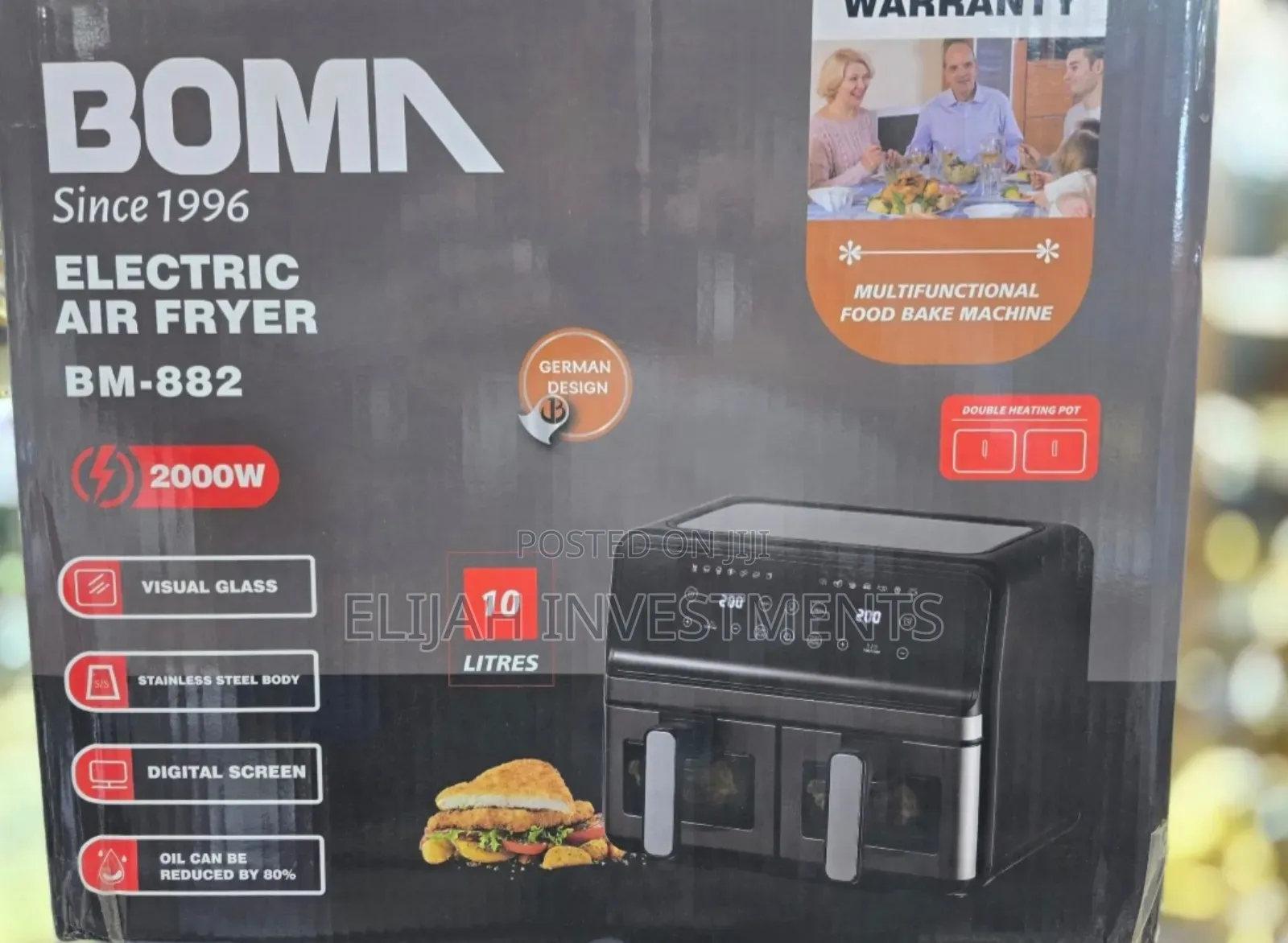 Quality Boma Duo Tray 10 Litres Airfryer