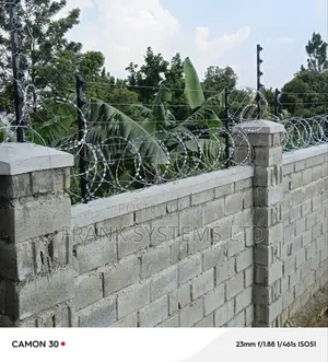 Electric Fence System With Barbed Wire 100fts by 50fts