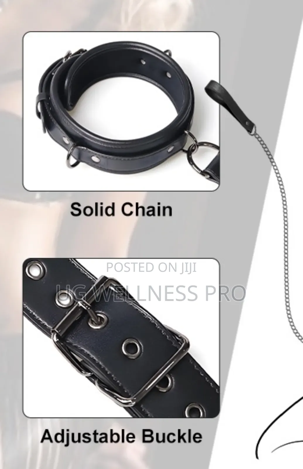 Bondage Neck to Wrist Restraints Leather Kits Couple Toys