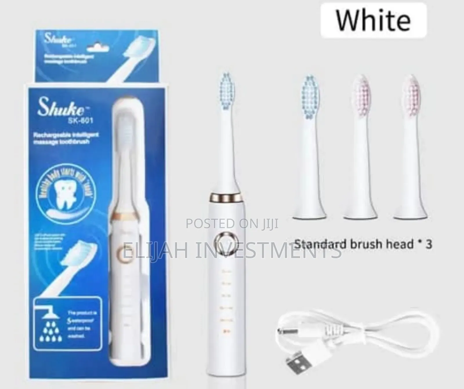 Waterproof Shuke Adult Rechargeable Electric Toothbrush