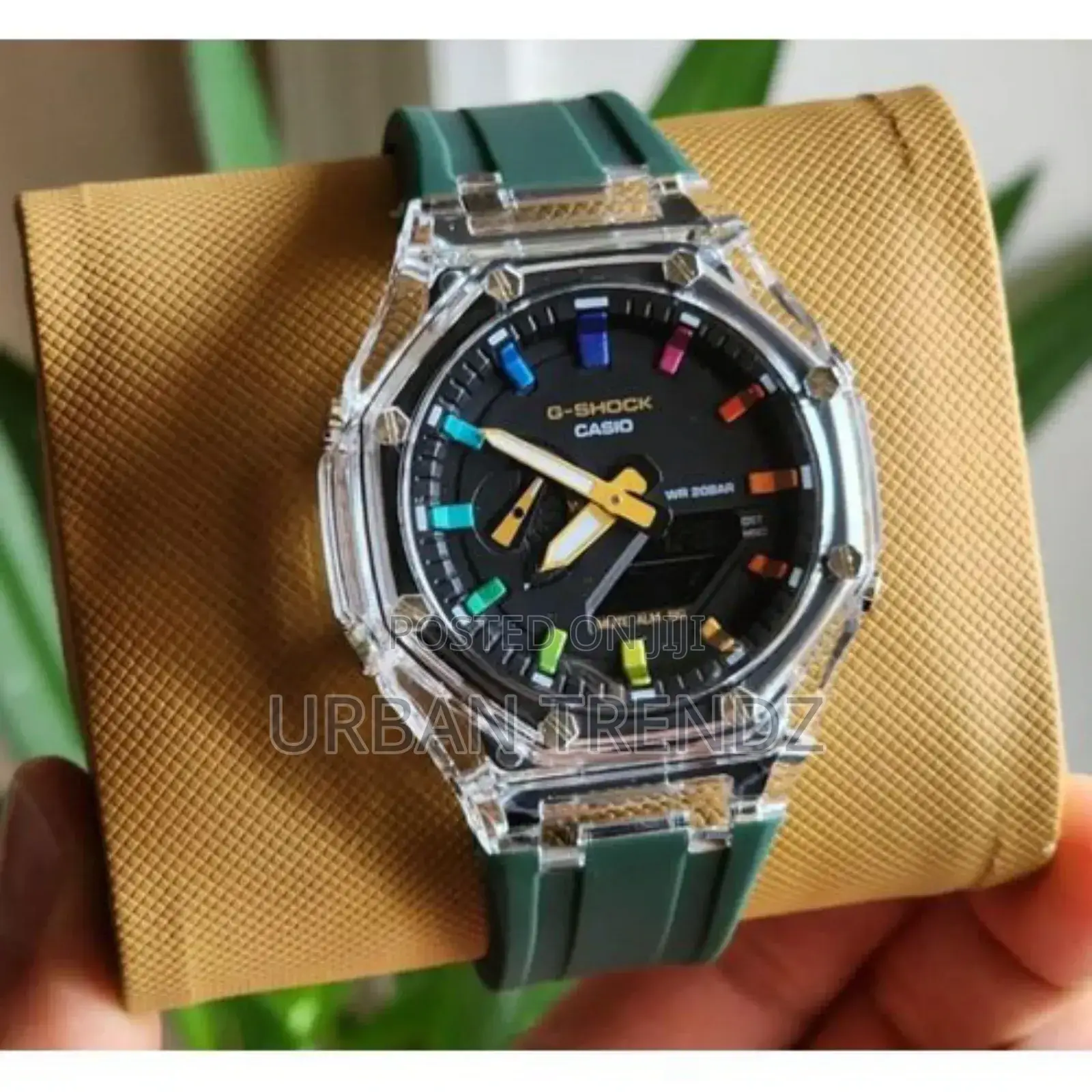 G-Shock Fashion Quartz Watch, Analog-Digital Display-Green