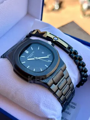 Black Patek Philippe Watch and Bracelet