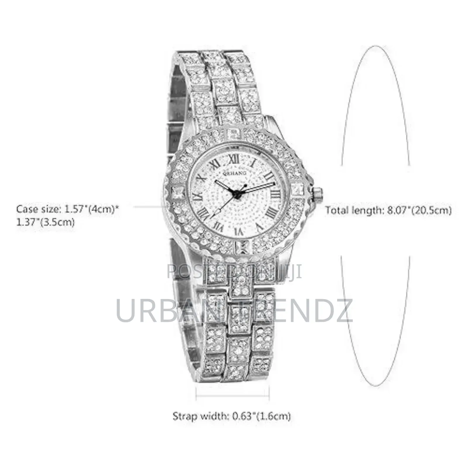 Gold Tone Alloy Quartz Watch Stylish Rhinestone Bling Dress