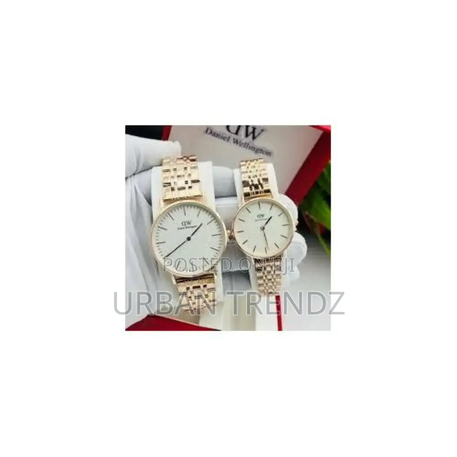 Daniel Wellington Chain Wristwatch for Couples-White