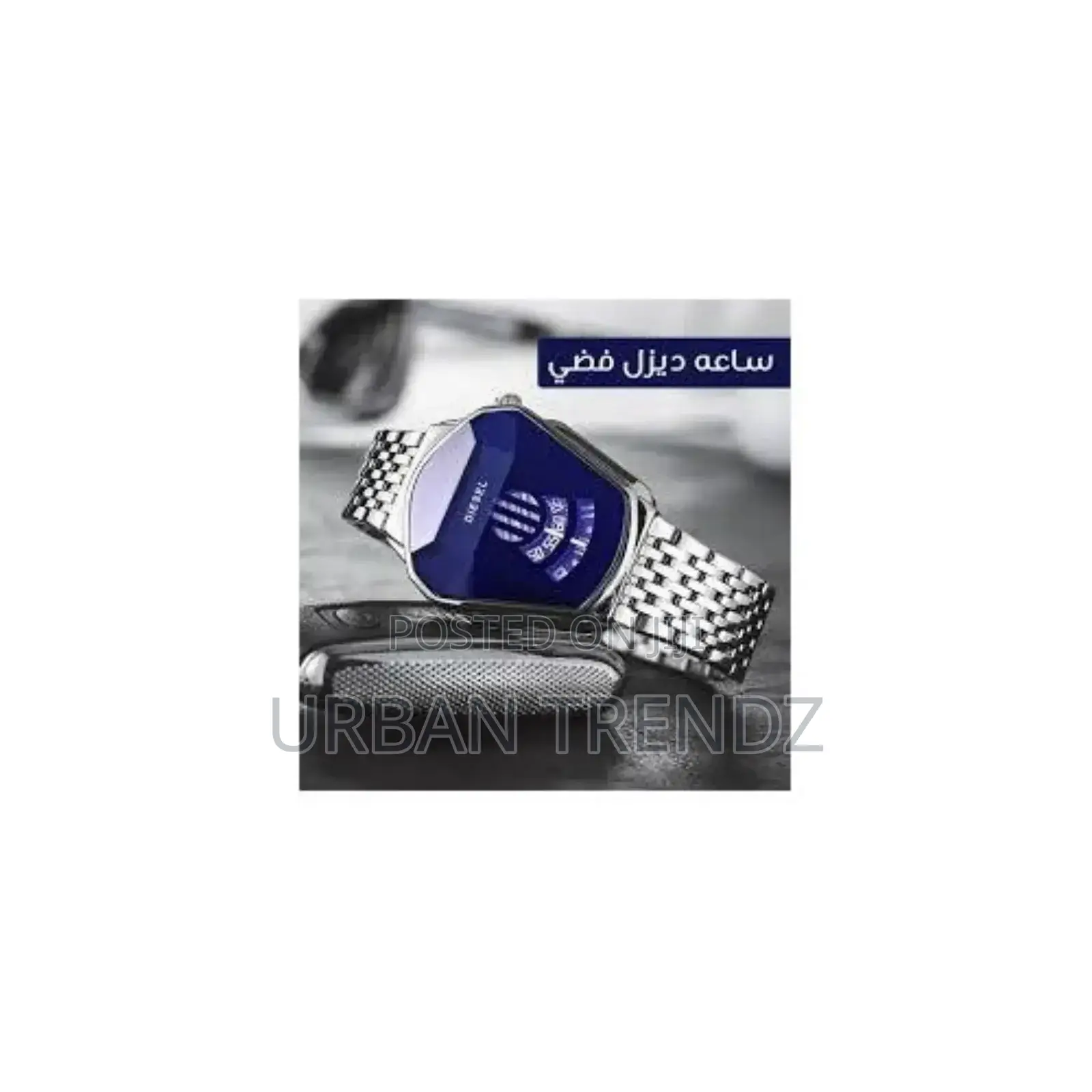 Diesel Crystal Glass Watch-Silver