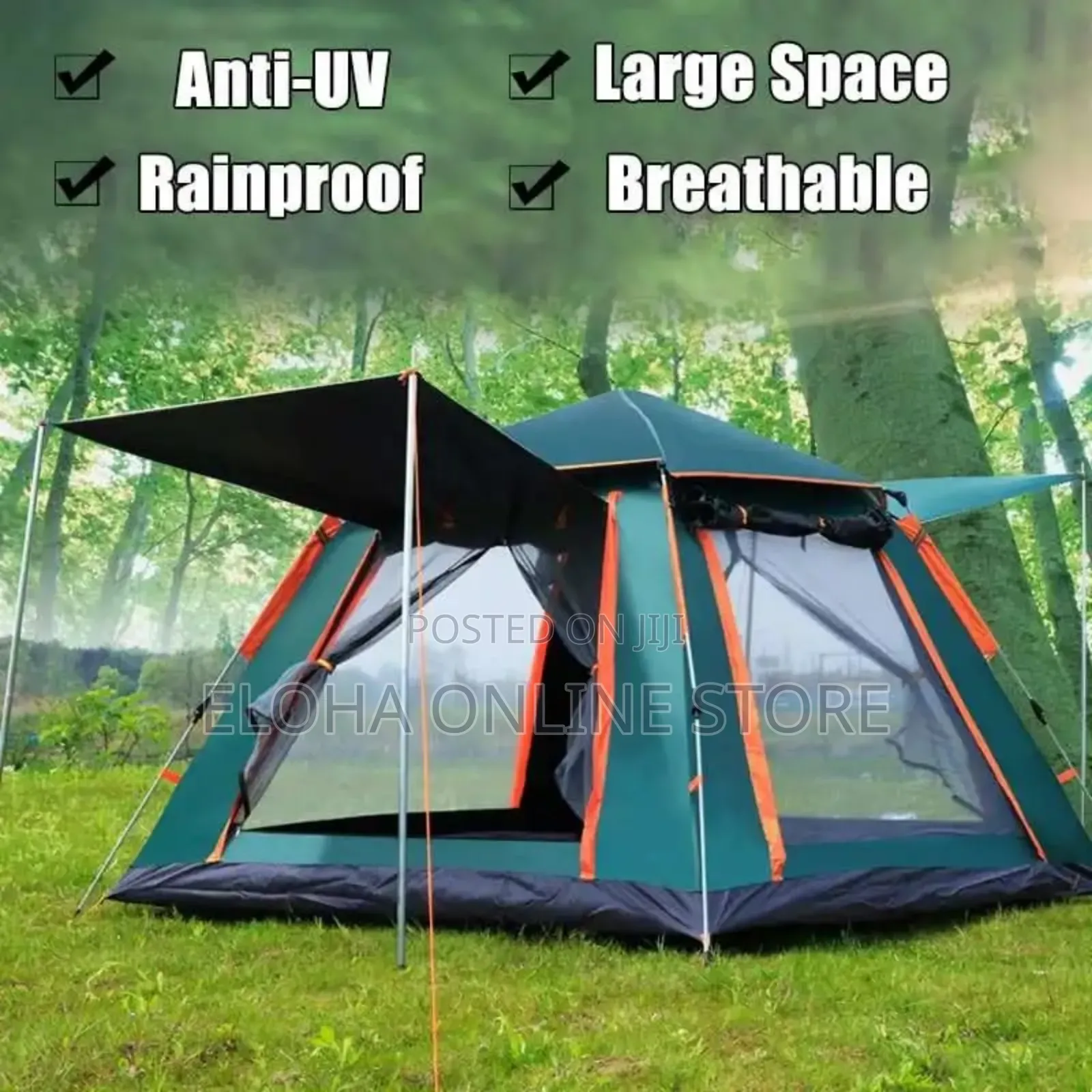 4 People Automatic Waterproof Camping Tent