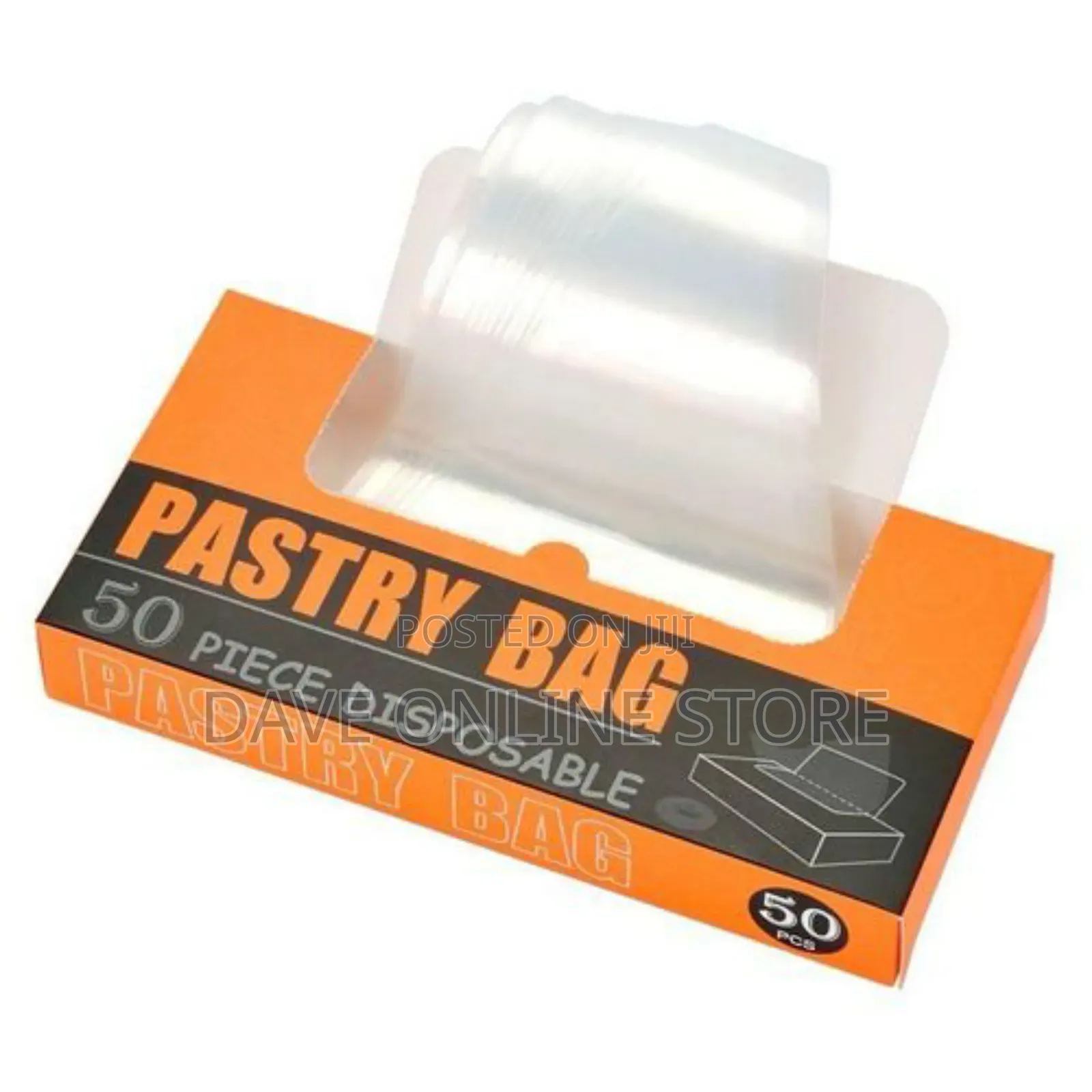 50PCS Disposable Pastry Bag Transparent Disposable Cake Bags