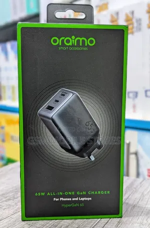 Oraimo Hypergan 65W Gan Wall Charger Kit With 100W CC Cable