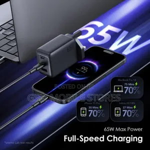 Oraimo Hypergan 65W Gan Wall Charger Kit With 100W CC Cable