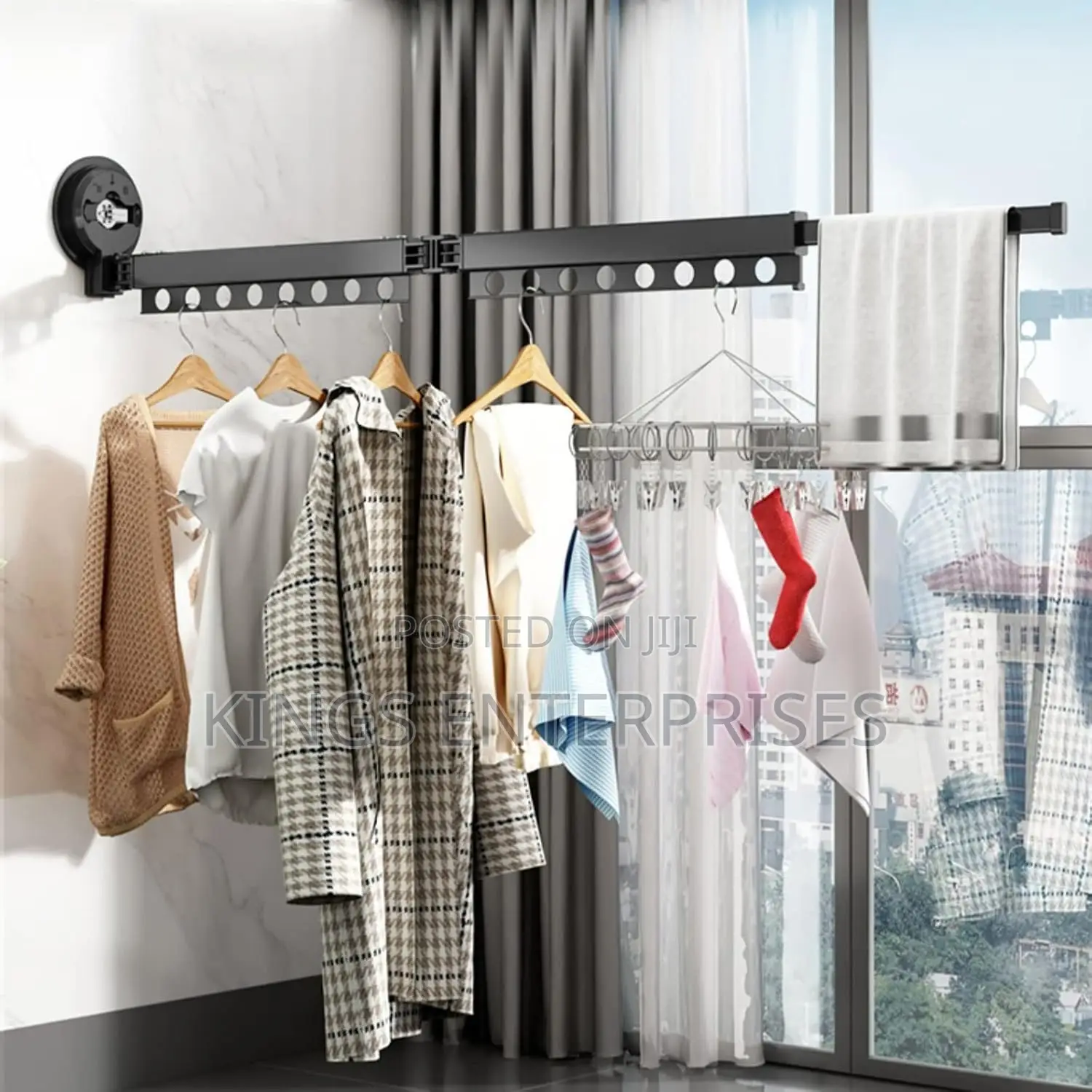 Retractable Folding Clothes Drying Rack