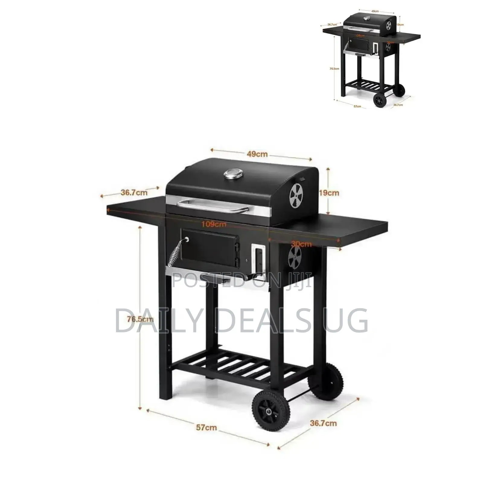 Black Outdoor BBQ Grill