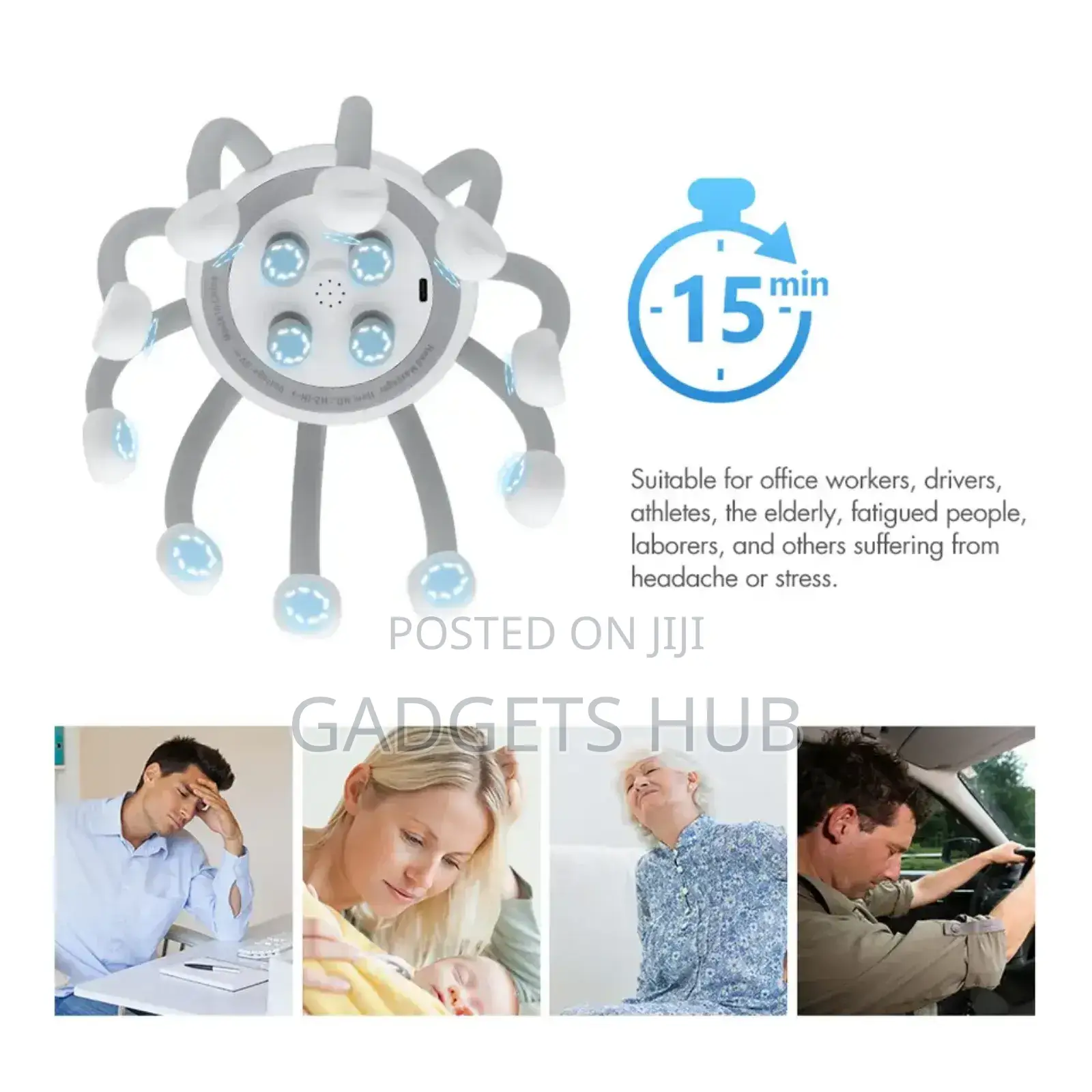 Octopus Head Massager With Bluetooth And Music