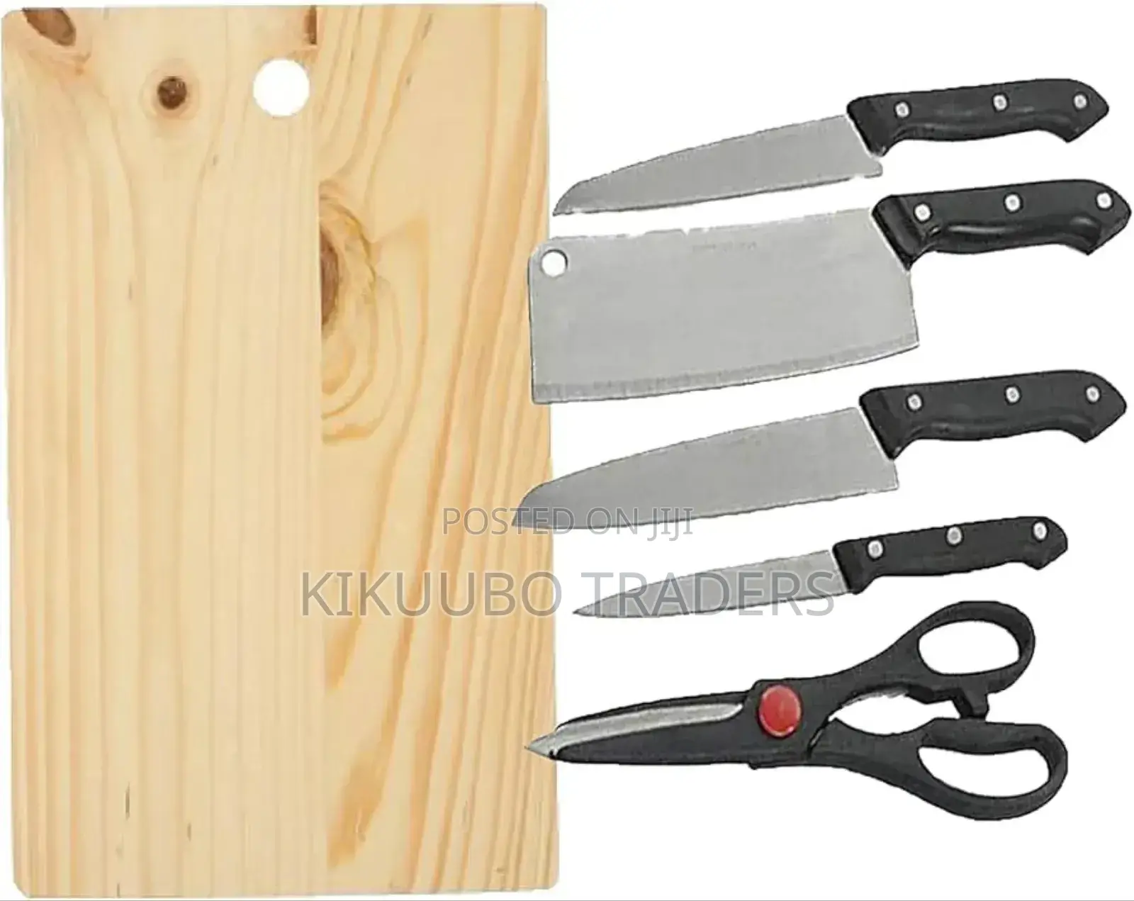 Wooden Chop Board With 5pcs Knife Set
