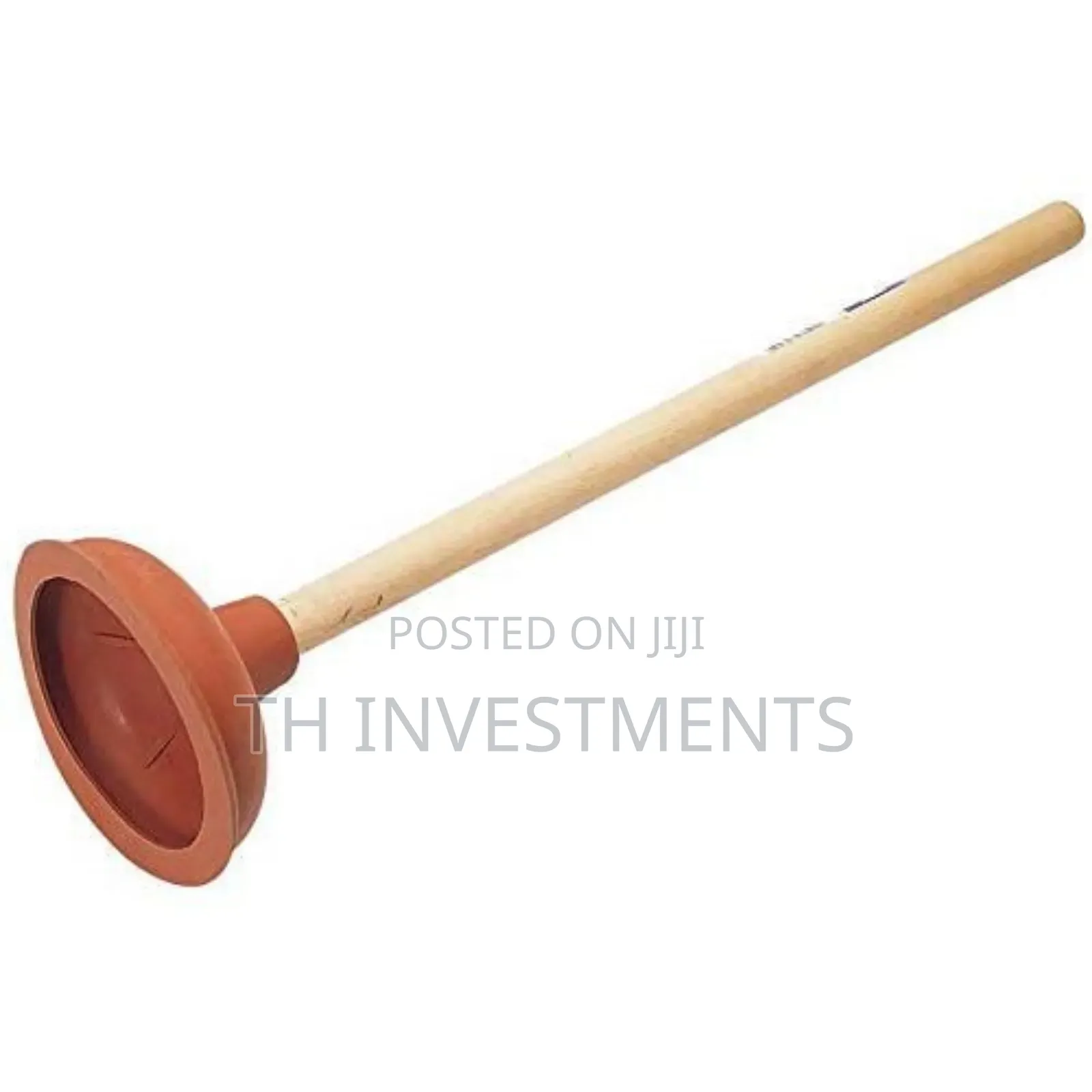 Heavy Duty Force Cup Rubber Toilet Plunger - Brown, Red