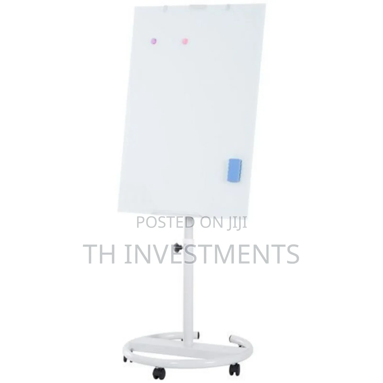 Round Base Rolling Whiteboard, Magnetic Mobile Dry Erase