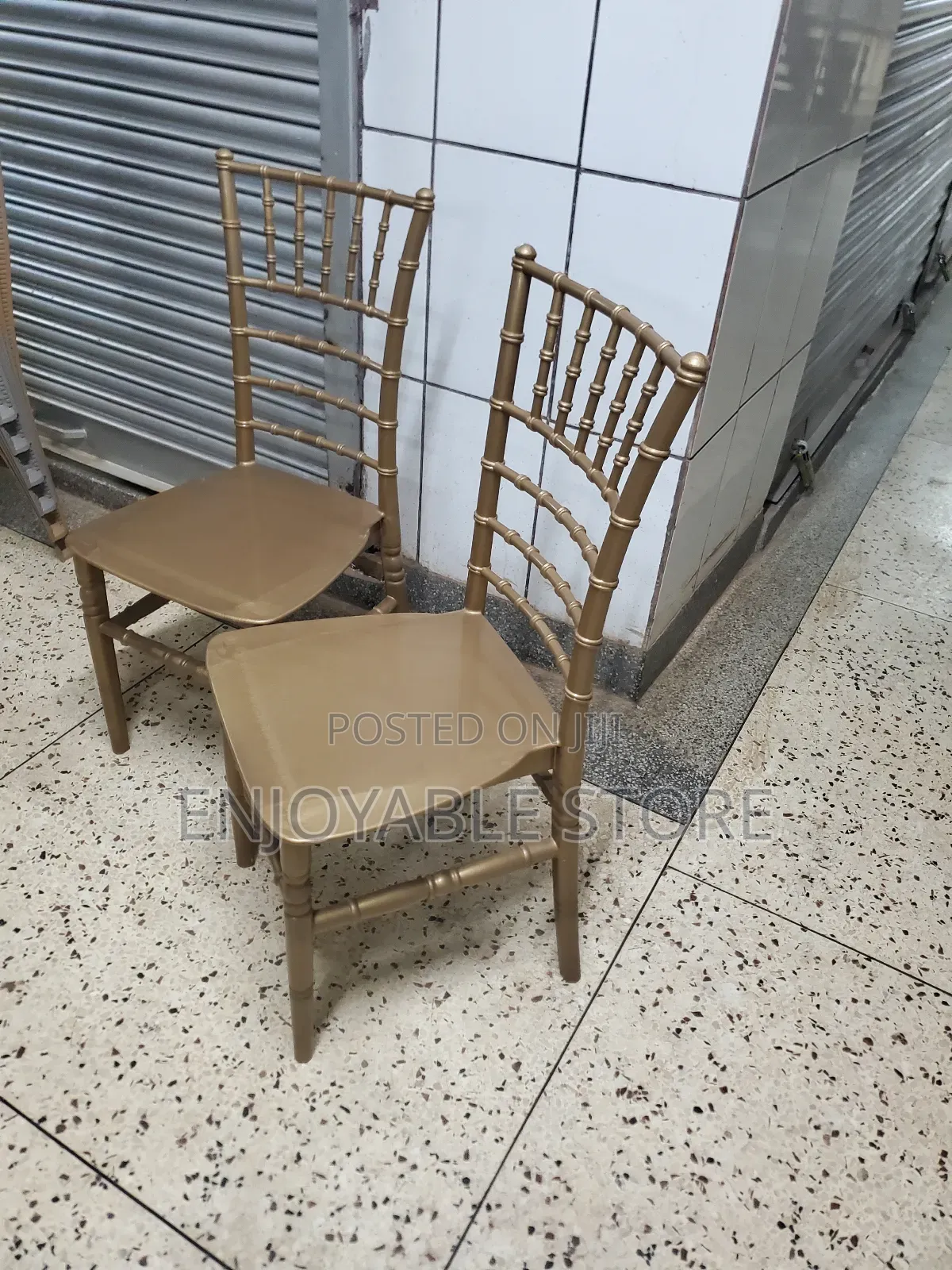Garden Plastic Chairs Plastic Chairs(Gold)
