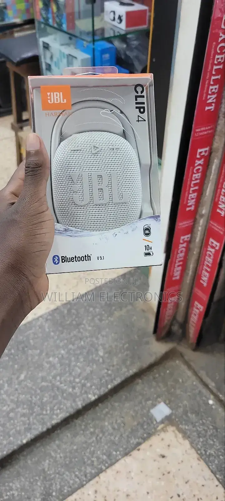 Oval Shaped JBL Speaker/Portable-Silver Clip4 Harman Speaker