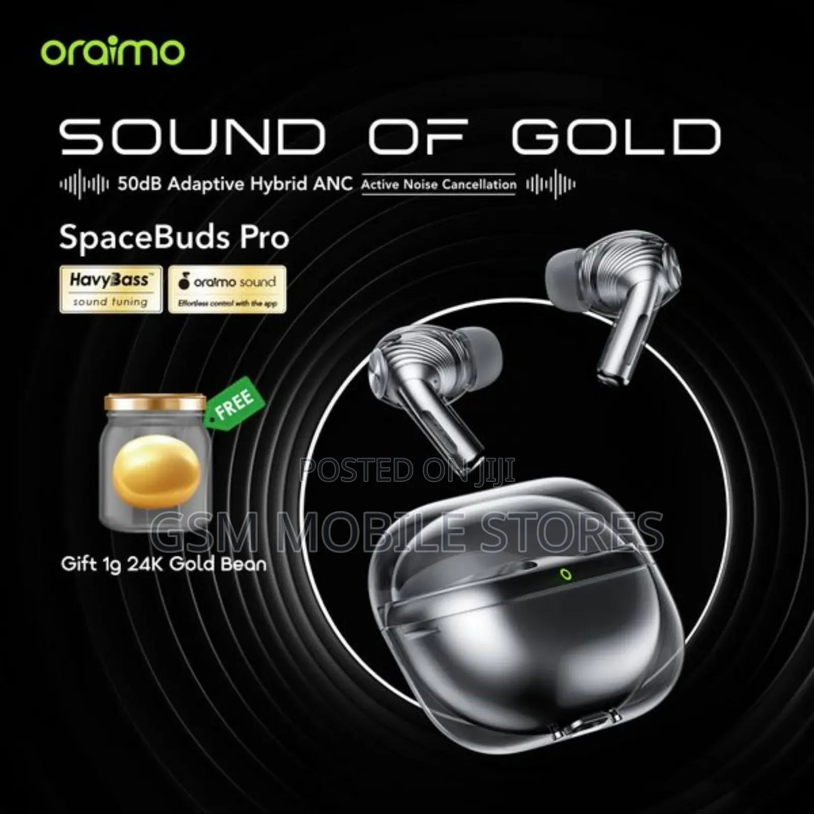 Oraimo Spacebuds Pro Hybrid ANC True Wireless Earbuds 5.4 BT