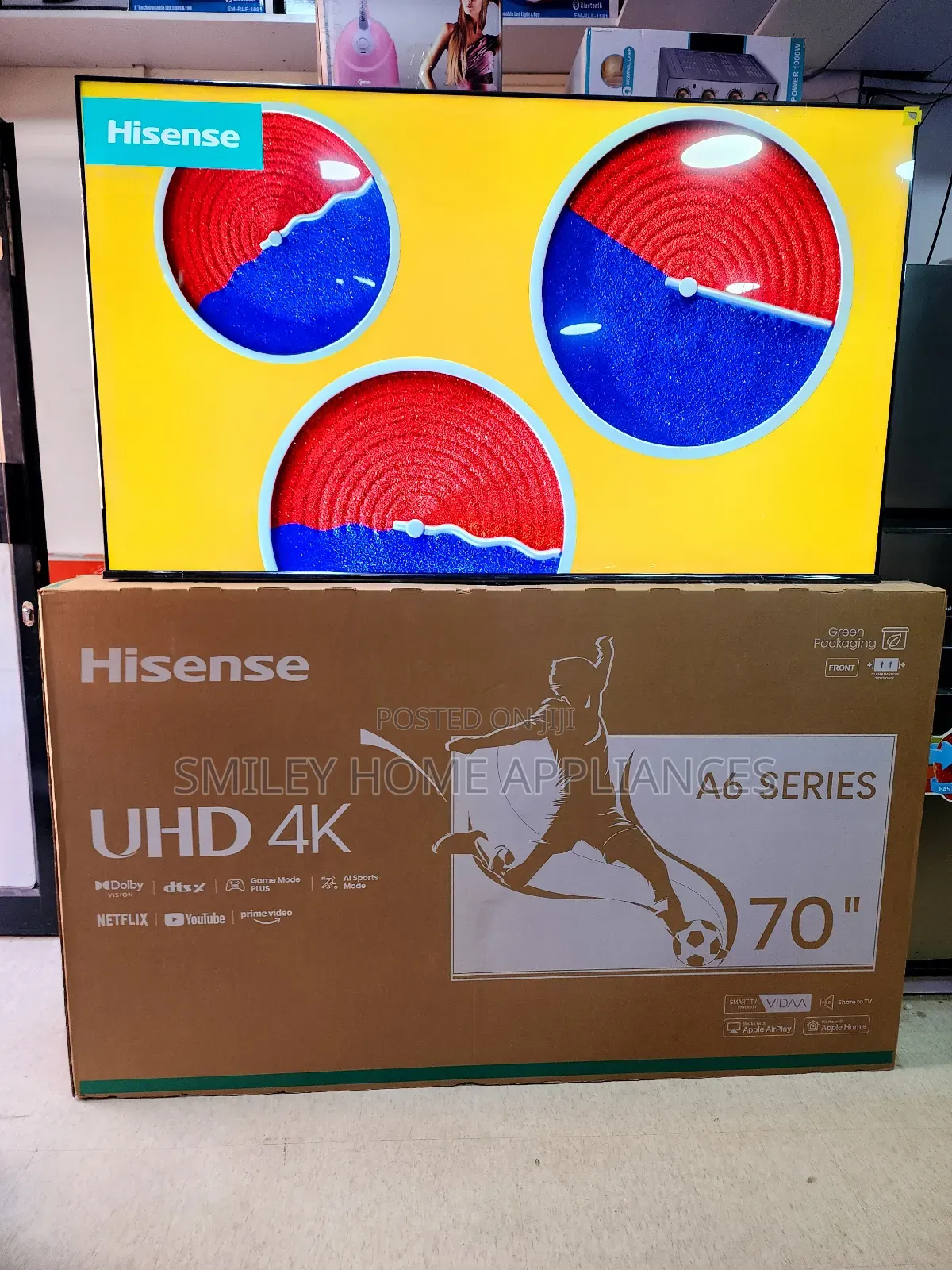 4KUHD Hisense A6 Series Vidaa Tv 70inches