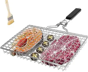 Fish Grill Stainless Steel Barbeque Net