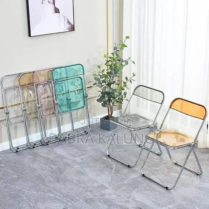 Portable Indoor and Outdoor Clear Acrylic Folding Chair