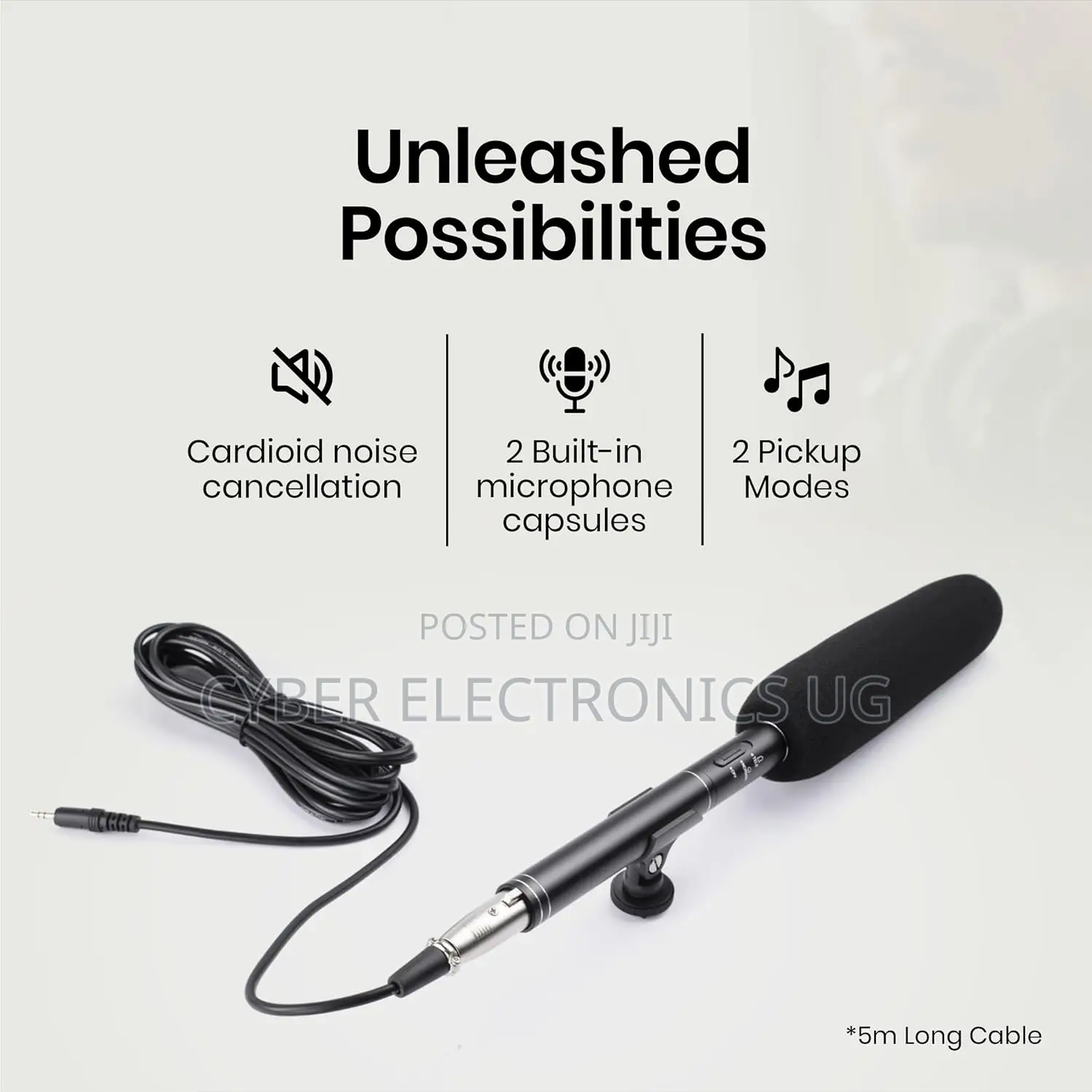 Unidirectional Condenser Interview Microphone for Camera