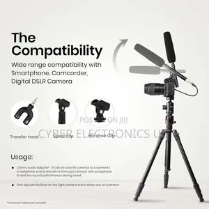 Unidirectional Condenser Interview Microphone for Camera