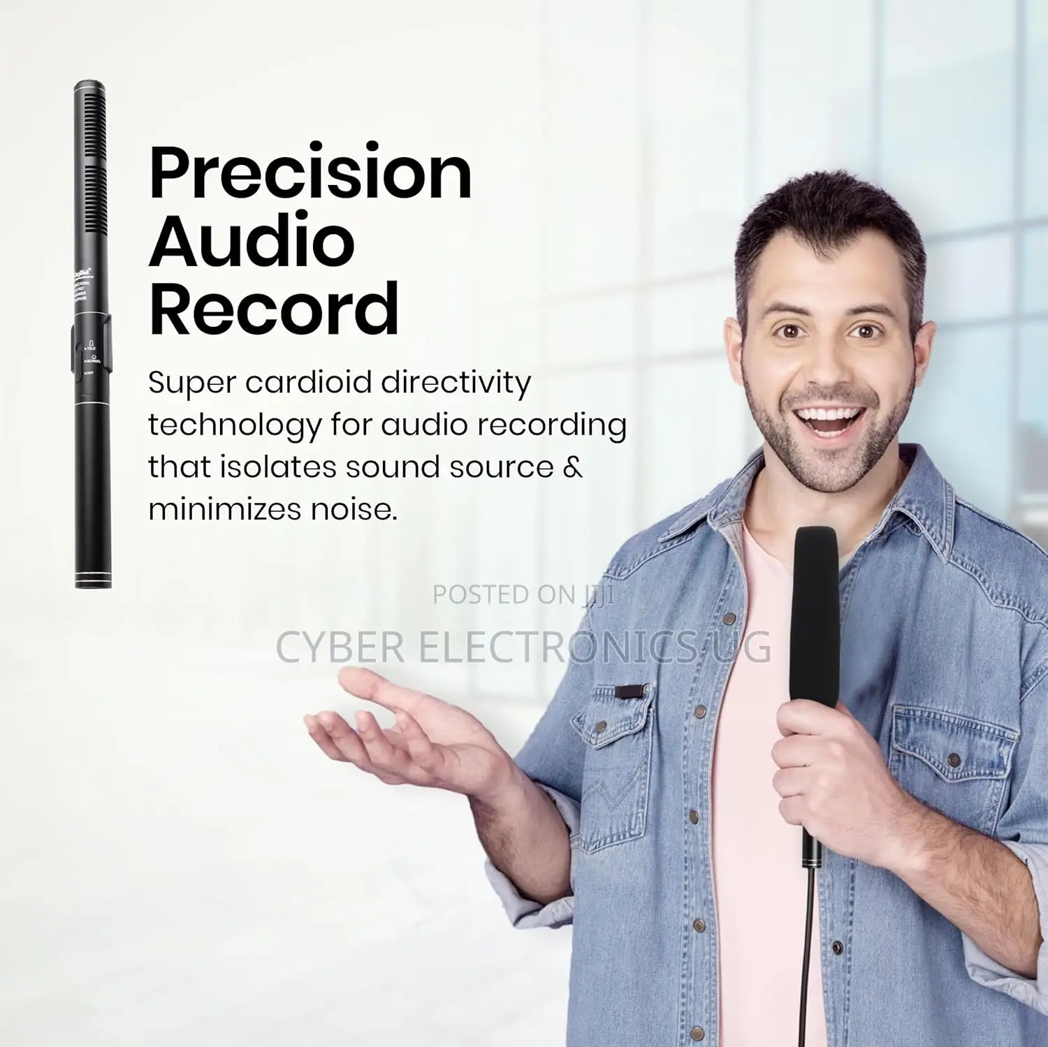 Unidirectional Condenser Interview Microphone for Camera