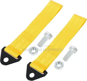 Universal Car Tow Towing Hook Bumper Trailer Belt Strap