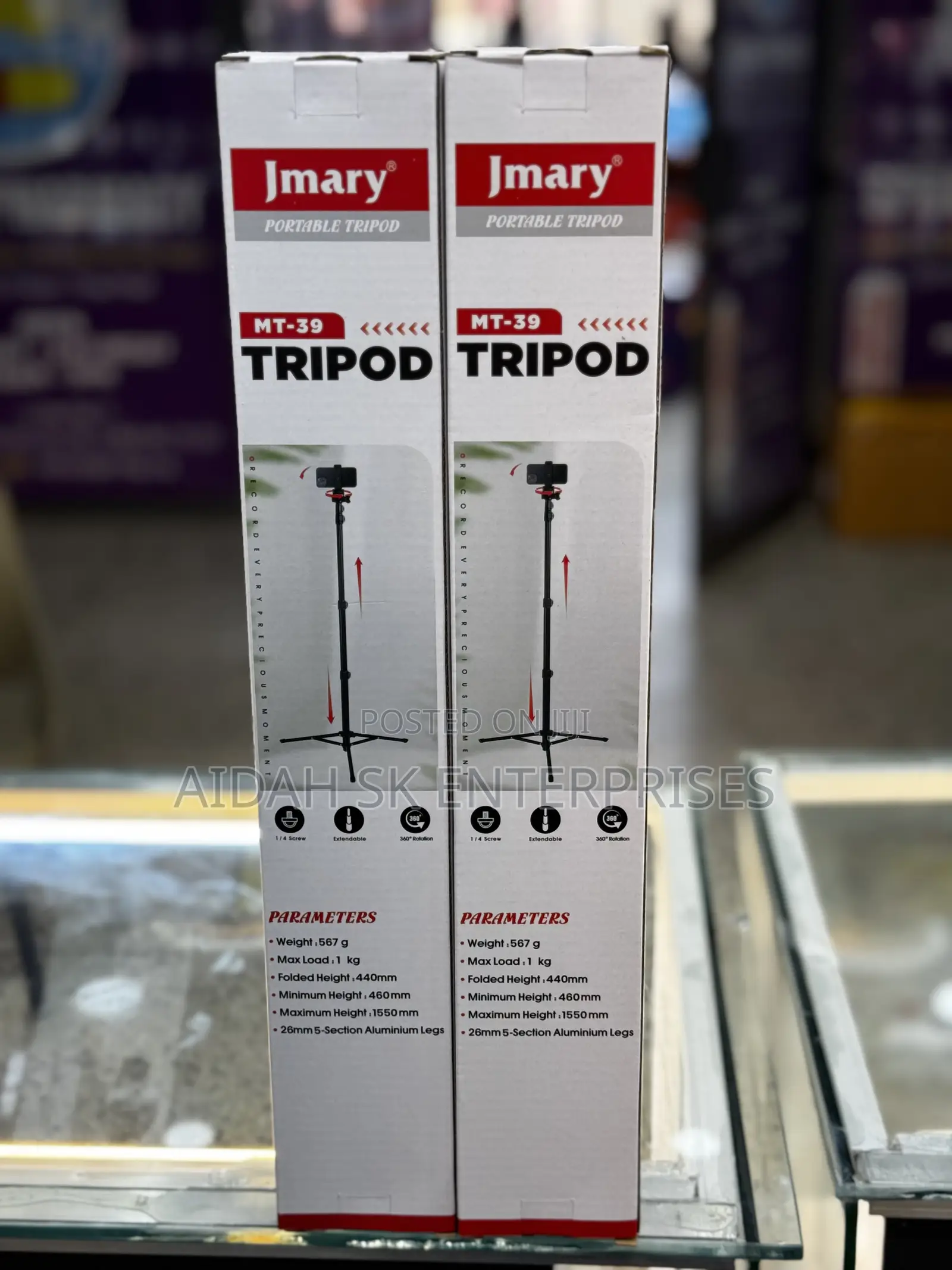 Jmary MT39 61inch Aluminum Extendable Cell Phone Tripod