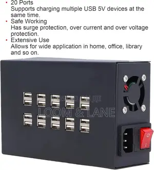 Intelligent USB Charging Station With 20 Ports