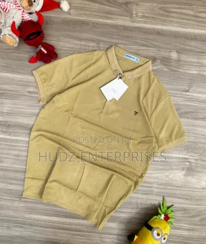 Smart Collar T-Shirt Brown and Cream