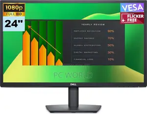 Dell E2423H Flicker Free Monitor, 24" FHD VA (1920x1080) 60H