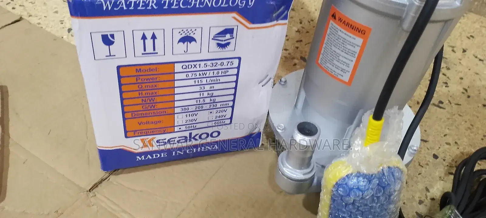 Seako,33m(1HP) Submersible Water Pumps