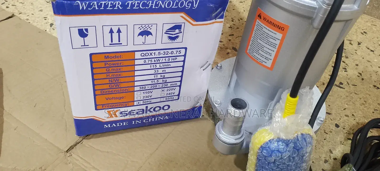 Seako,33m(1HP) Submersible Water Pumps