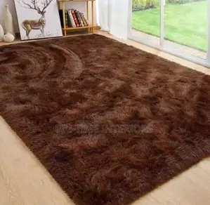Brown Soft Fluffy Center Carpet Medium 1.5*2meters
