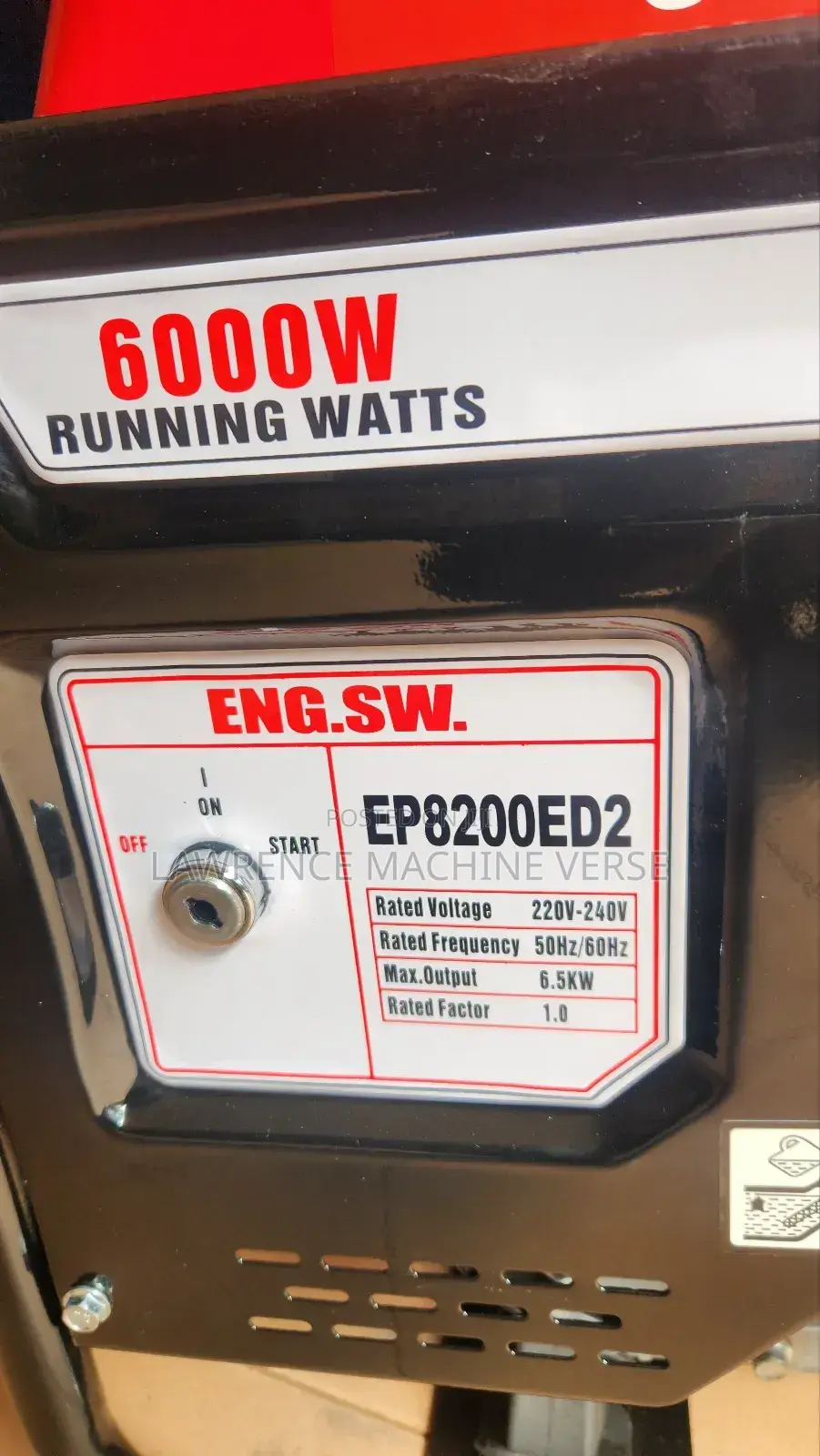 Gasoline Generator 6500watts 100% Copper