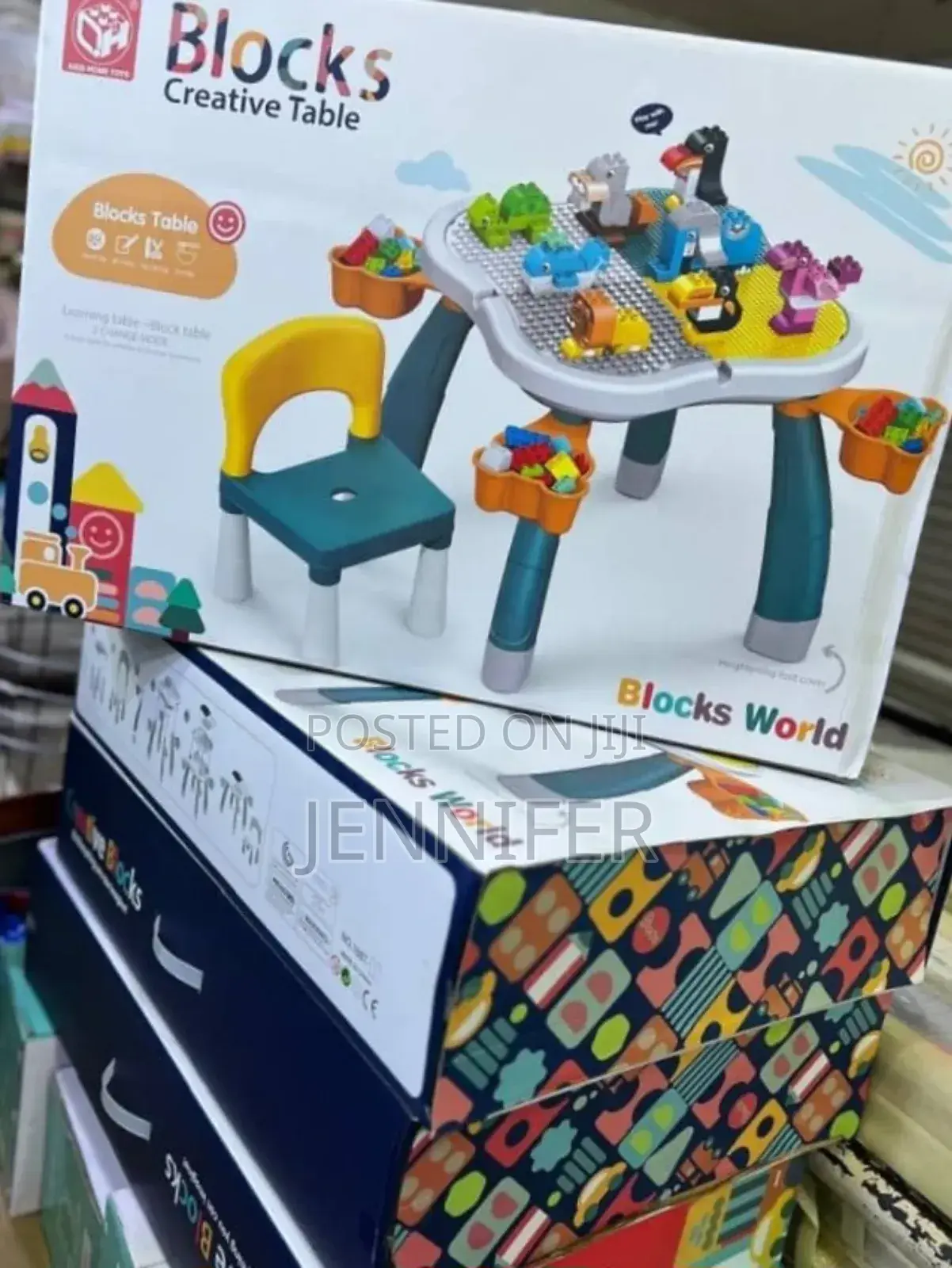 Creative Blocks Tables and Study With a Chair.