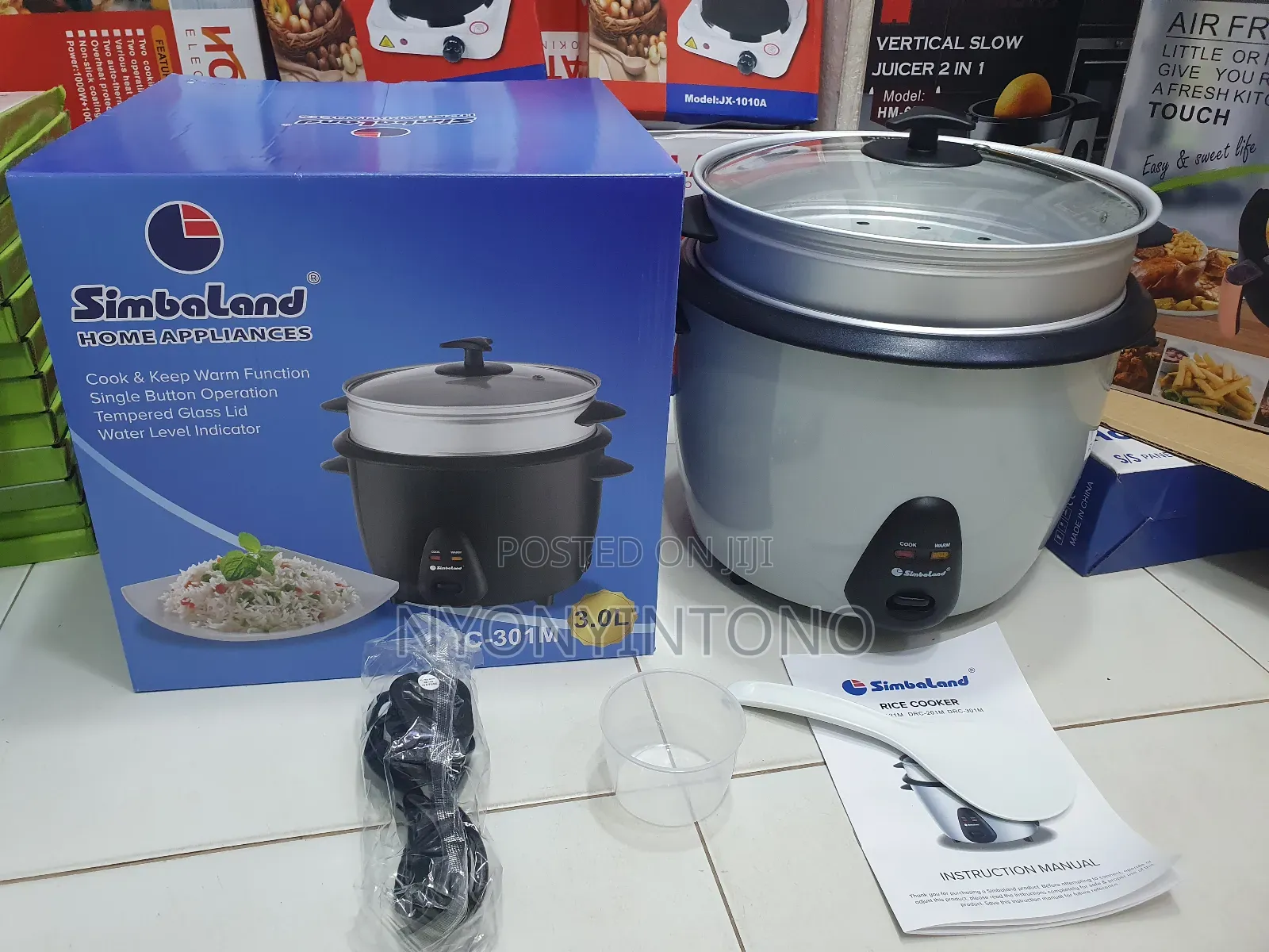 Simbaland 3-liter Capacity Rice Cooker With 2yrs Warrantee